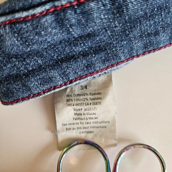 Esprit Denim Skirt Brand Size 3/4 / US XS Blue Midi Front Slit Zip Fly VTG Boho - Picture 7 of 12